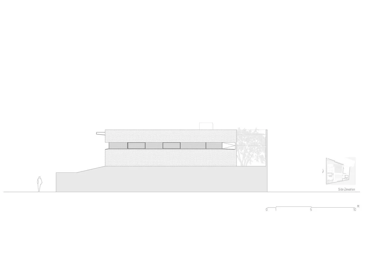 BIM architecture | connected by a cross corridor bridge, Tanatakah villa/asimapra