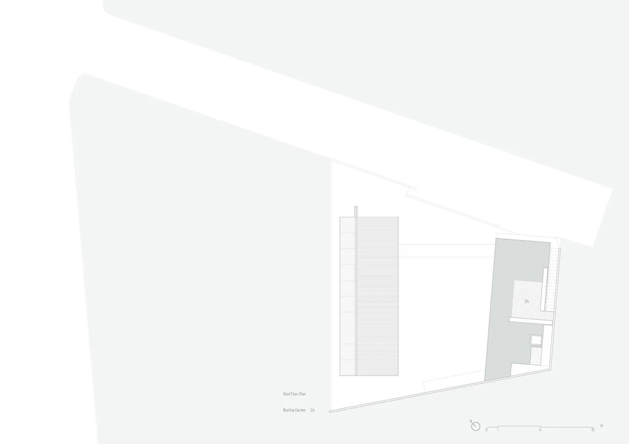 BIM architecture | connected by a cross corridor bridge, Tanatakah villa/asimapra