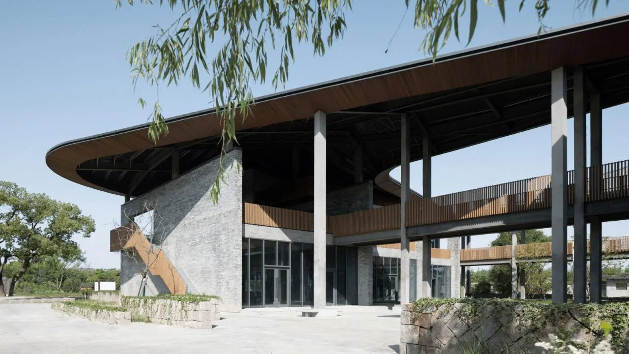BIM Architecture | Landscape Architecture of Taizhou Lulang Post Station/Garden Building