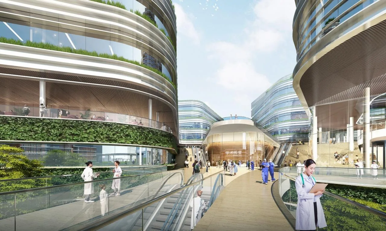 BIM Architecture | Shaping the Medical School Complex with Landscape Arteries: Southern University of Science and Technology School of Medicine and Southern University of Science and Technology Affiliated Hospital/Gabo Architectural Design Firm