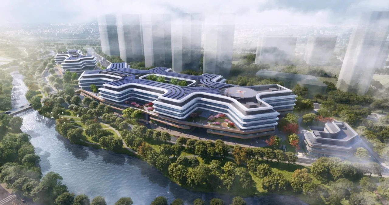 BIM Architecture | Shaping the Medical School Complex with Landscape Arteries: Southern University of Science and Technology School of Medicine and Southern University of Science and Technology Affiliated Hospital/Gabo Architectural Design Firm
