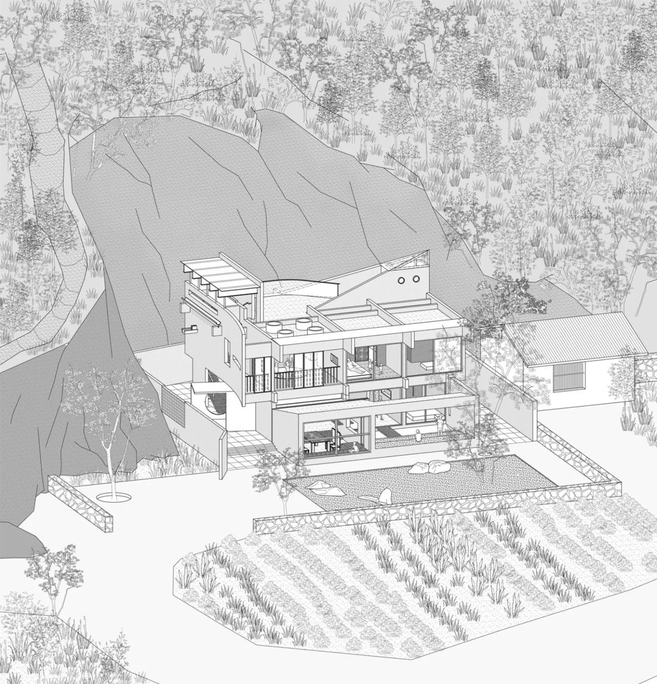 BIM Architecture | Cliff Home/Li Wenxi Architectural Firm
