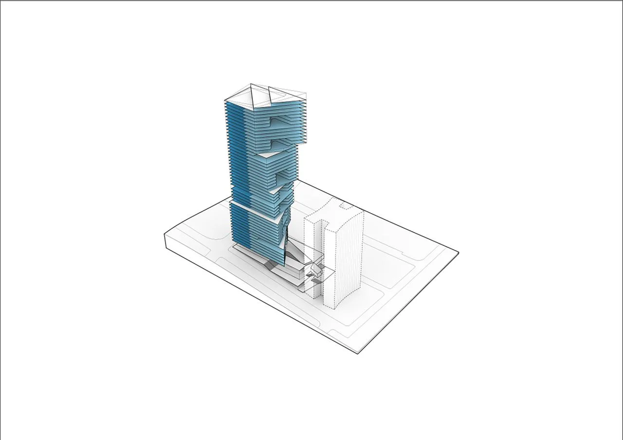 BIM architecture | First tower renovation in Quay Quarter, 'grafting' new floor slabs/3XN