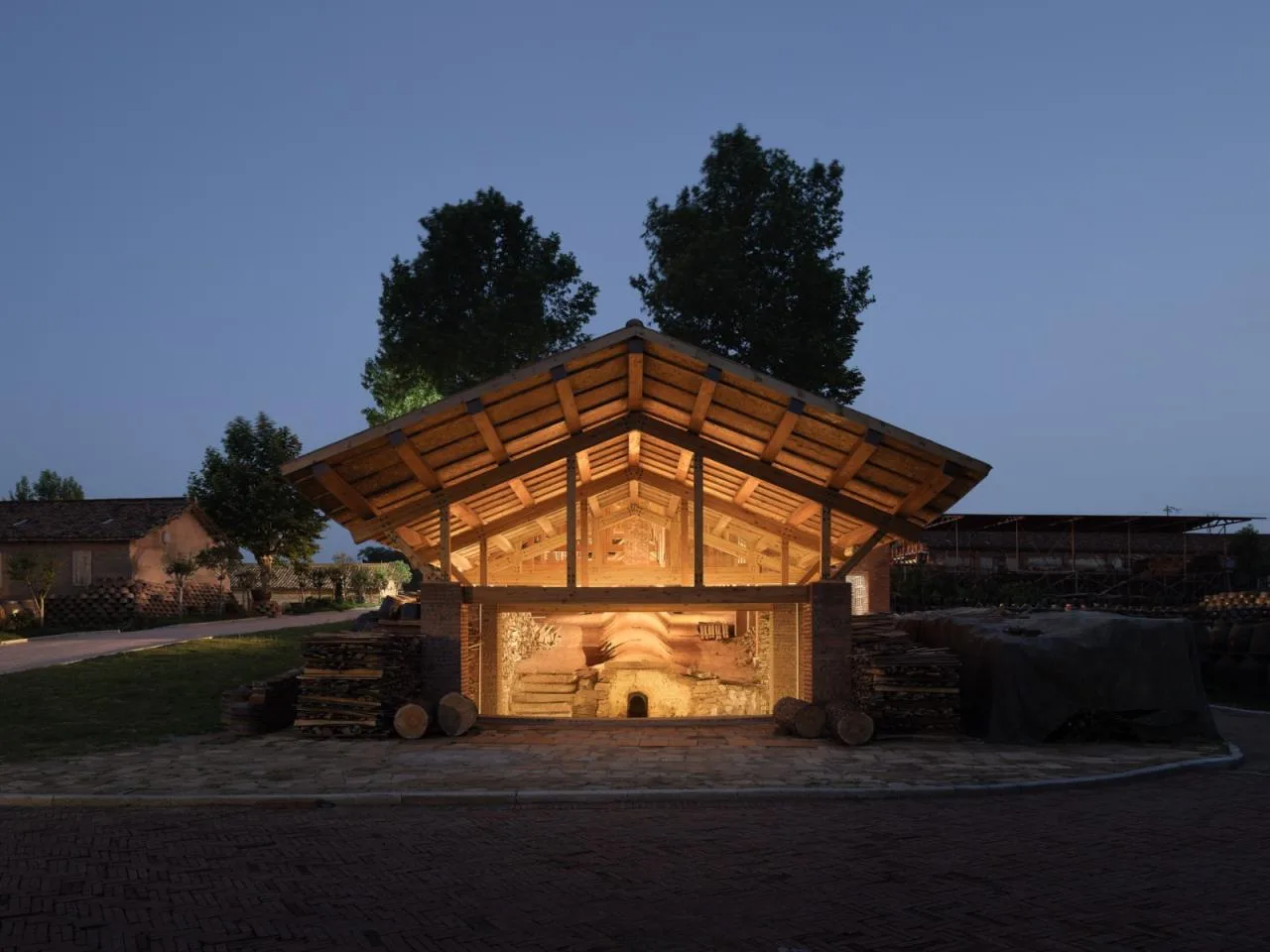 BIM Architecture | Anhui Qianshan Poomlong Kiln and Intangible Cultural Heritage Living Room/Grey Space Architecture Firm