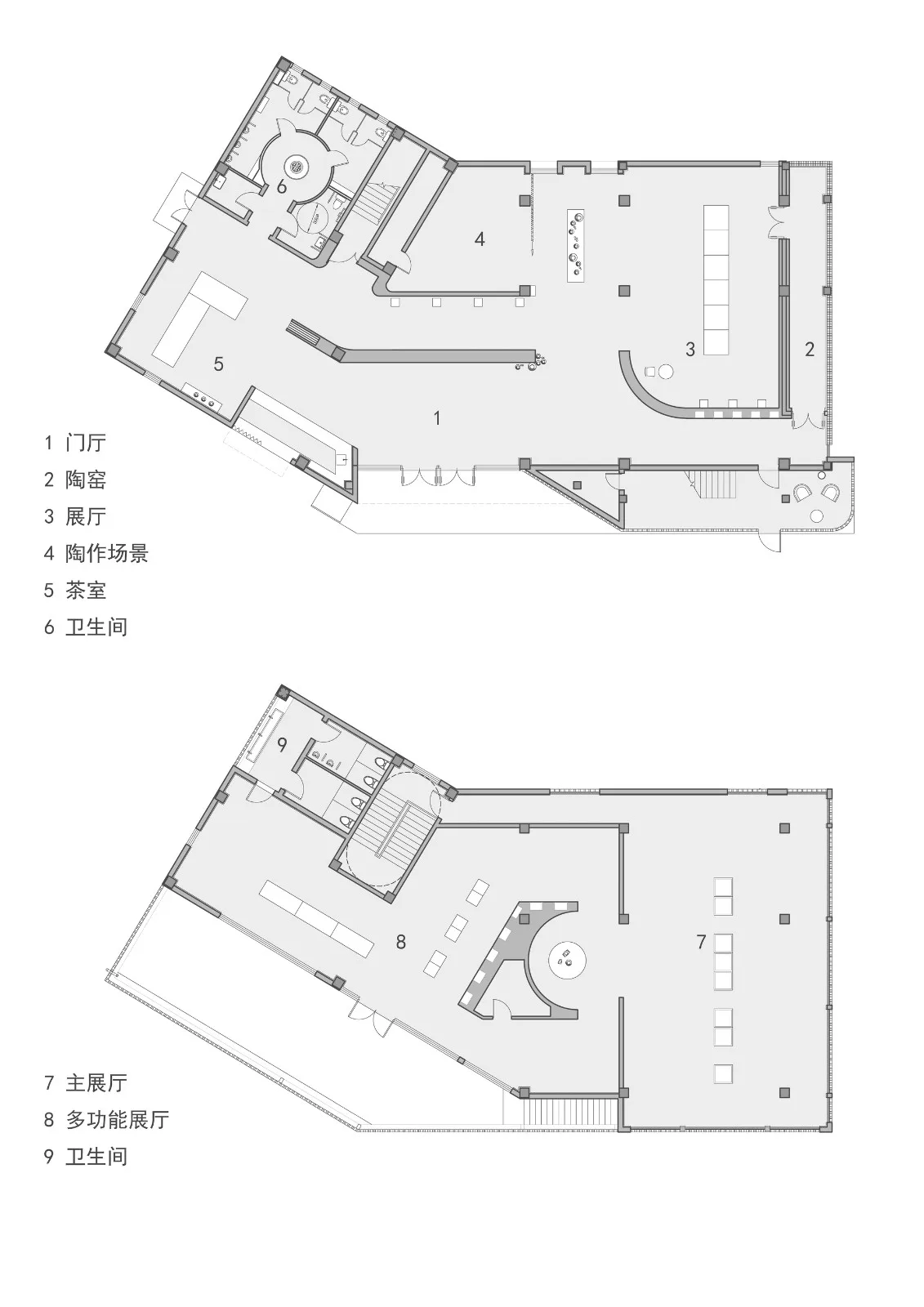 BIM Architecture | Anhui Qianshan Poomlong Kiln and Intangible Cultural Heritage Living Room/Grey Space Architecture Firm