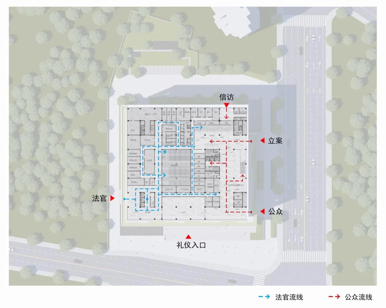 BIM Architecture | Solidified Justice • Changzhou Intermediate People's Court Expansion/Jianhe Architecture