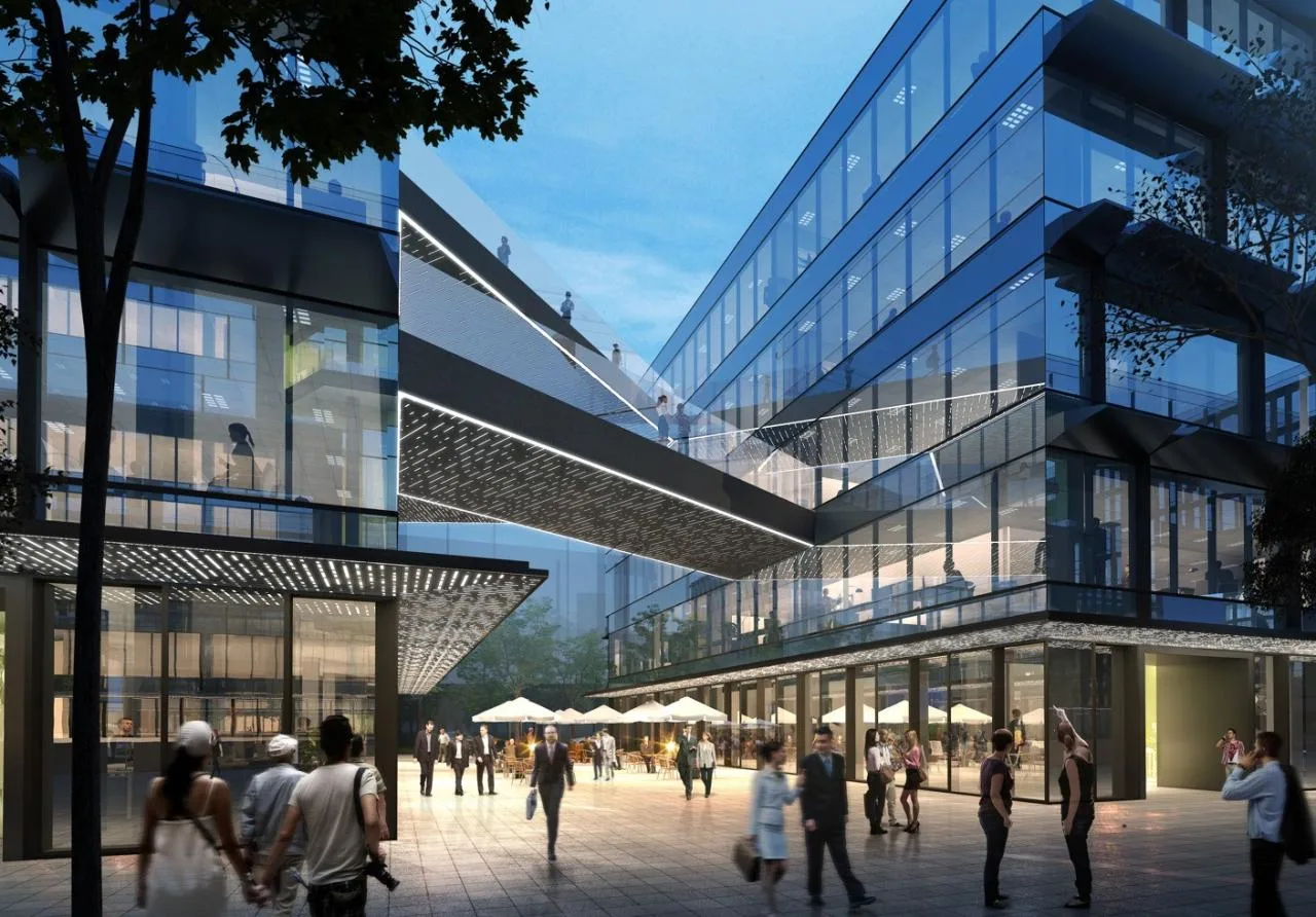 BIM Architecture | Rhythmic Oasis, Beyond Solidification Moment: Large enclosed buildings in the air/BAU Architecture and Urban Design Firm