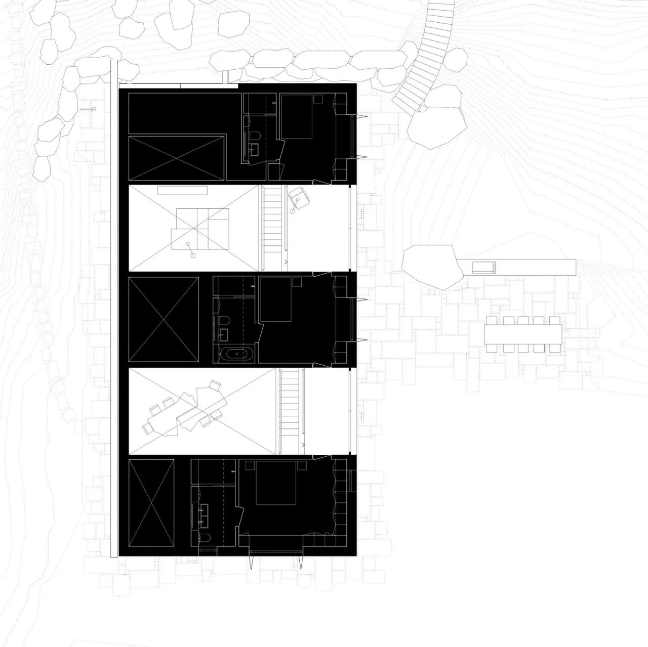 BIM architecture | Wooden cube, lakeside wooden house/Appels Architekten