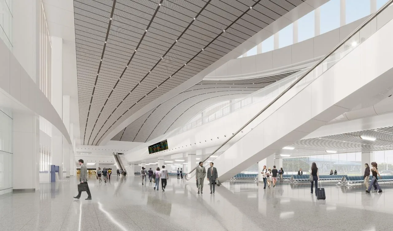 BIM Architecture | Newly built Wuyi section of Shanghai Chongqing Chengdu high-speed railway - Hanchuan East Station/Zhongnan Architectural Design Institute Co., Ltd