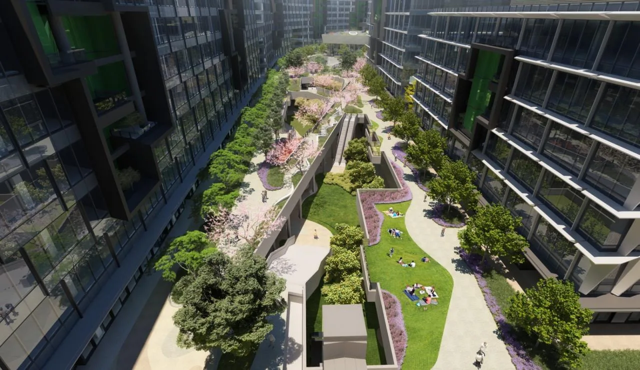 BIM Architecture | Rhythmic Oasis, Beyond Solidification Moment: Large enclosed buildings in the air/BAU Architecture and Urban Design Firm