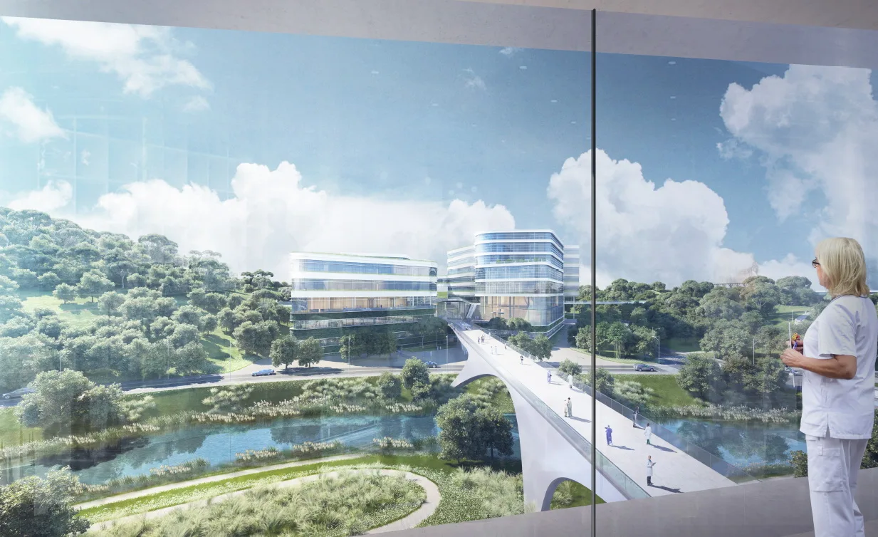 BIM Architecture | Shaping the Medical School Complex with Landscape Arteries: Southern University of Science and Technology School of Medicine and Southern University of Science and Technology Affiliated Hospital/Gabo Architectural Design Firm