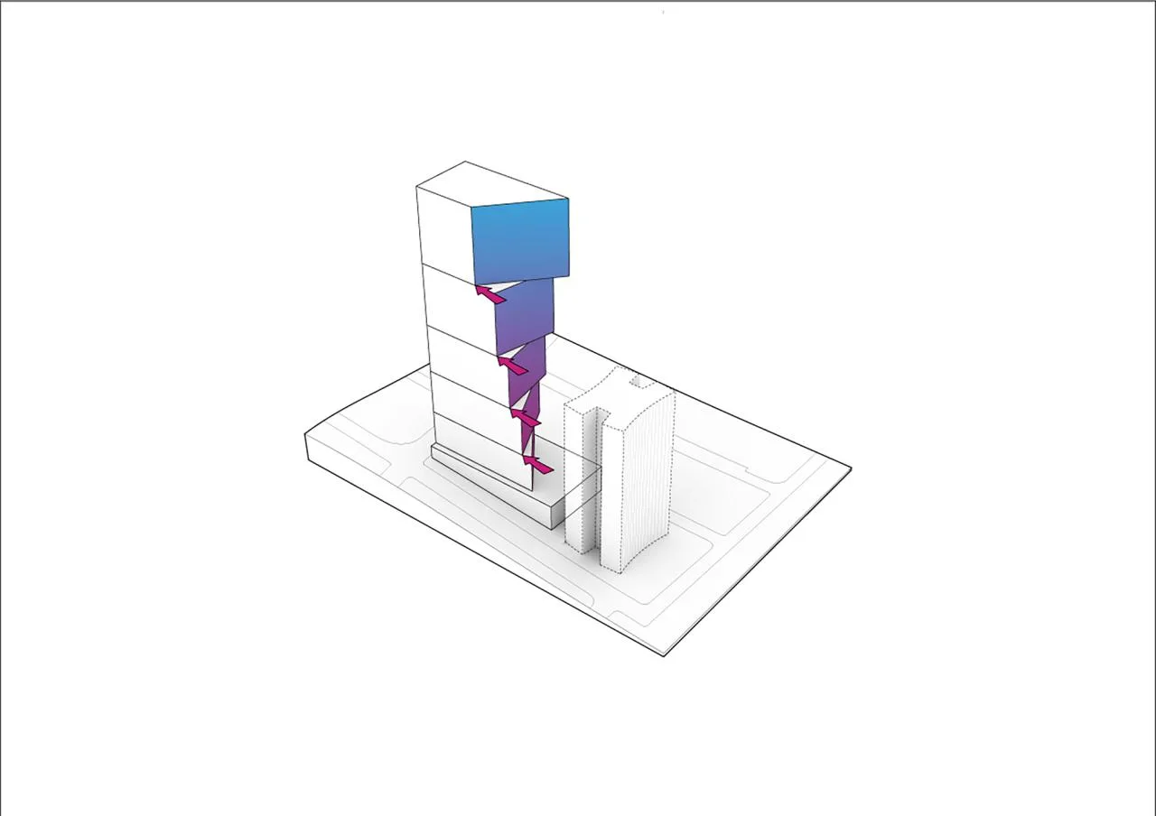 BIM architecture | First tower renovation in Quay Quarter, 'grafting' new floor slabs/3XN