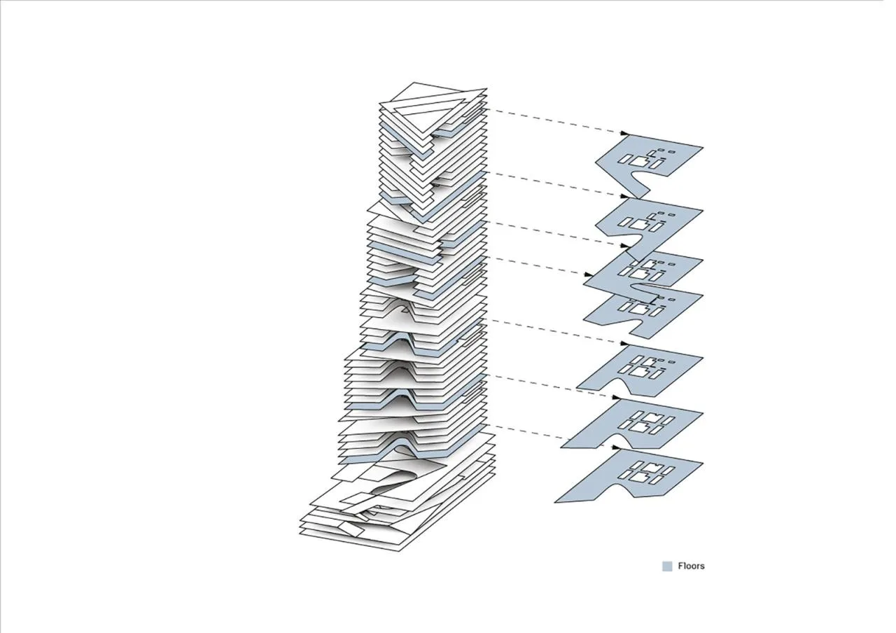 BIM architecture | First tower renovation in Quay Quarter, 'grafting' new floor slabs/3XN