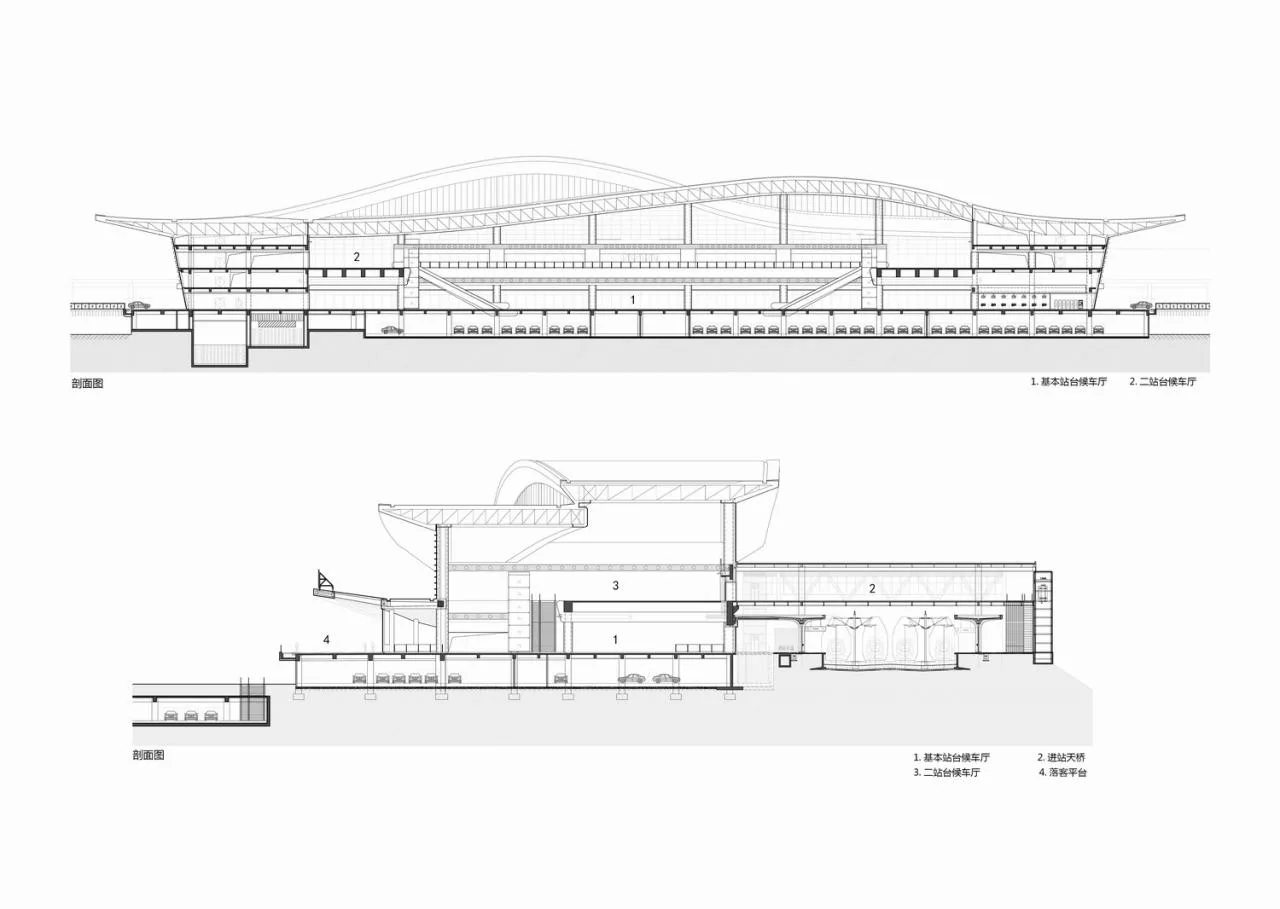 BIM Architecture | Newly built Wuyi section of Shanghai Chongqing Chengdu high-speed railway - Hanchuan East Station/Zhongnan Architectural Design Institute Co., Ltd