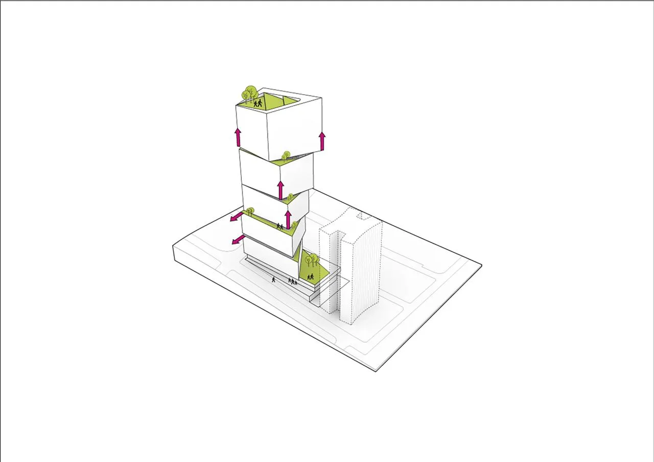 BIM architecture | First tower renovation in Quay Quarter, 'grafting' new floor slabs/3XN