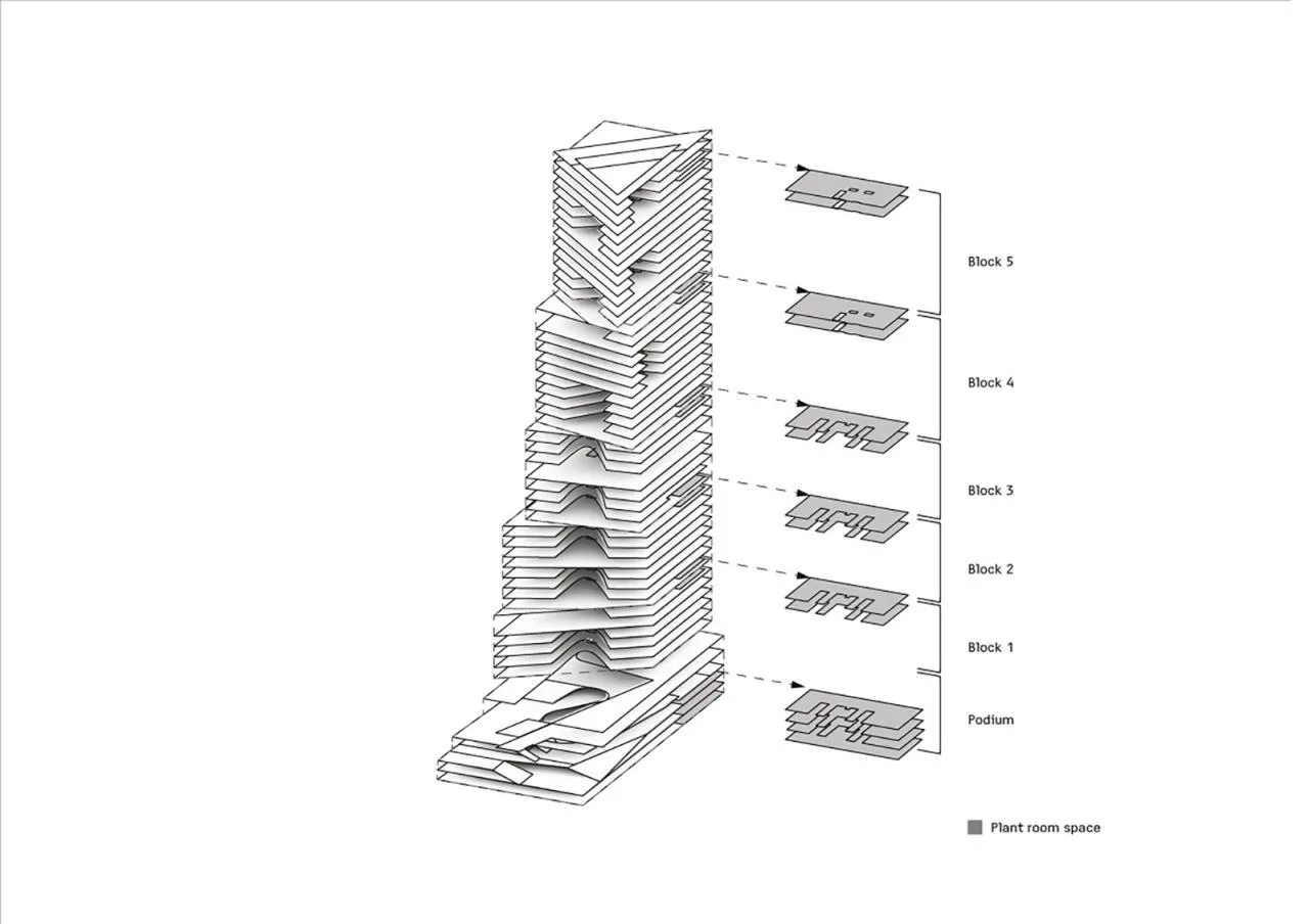 BIM architecture | First tower renovation in Quay Quarter, 'grafting' new floor slabs/3XN