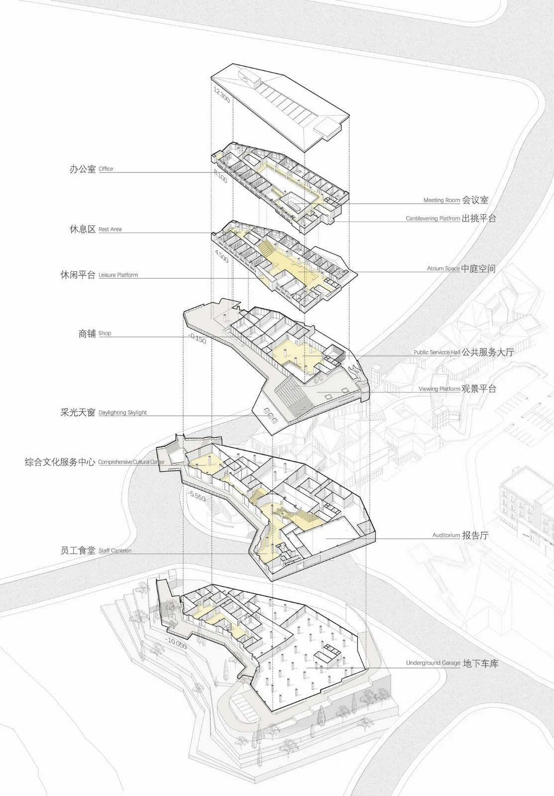 BIM Architecture | Magnet Mouth Service Center/Chongqing Yueji Architectural Design