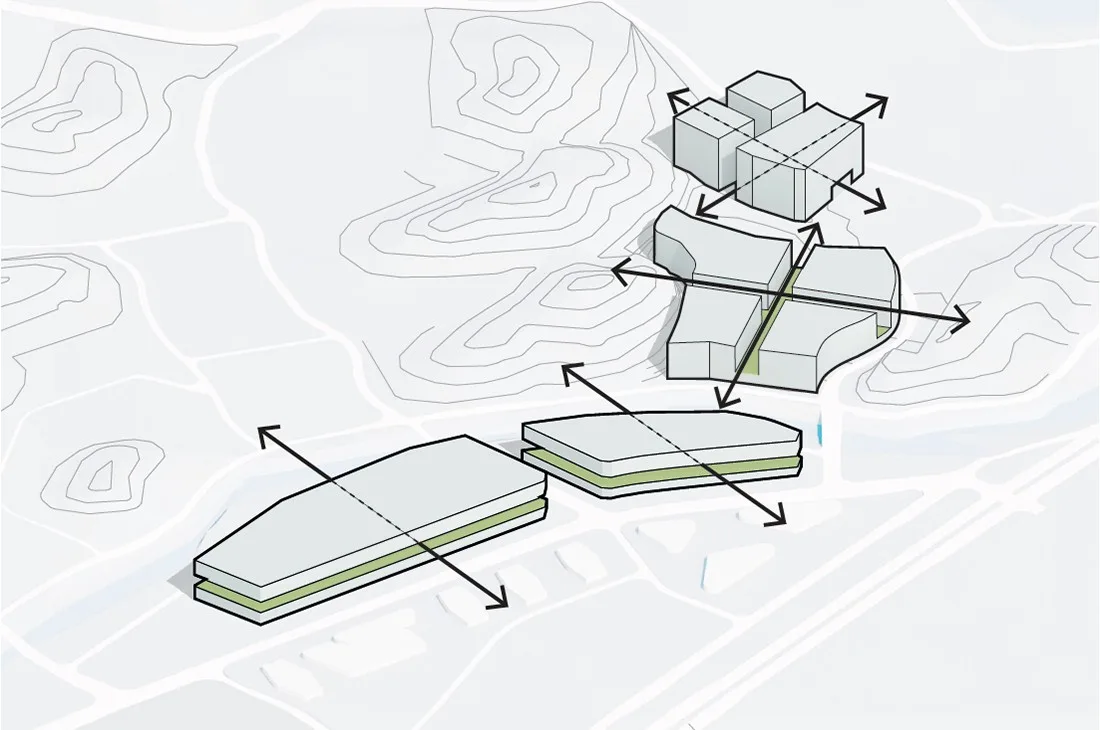 BIM Architecture | Shaping the Medical School Complex with Landscape Arteries: Southern University of Science and Technology School of Medicine and Southern University of Science and Technology Affiliated Hospital/Gabo Architectural Design Firm