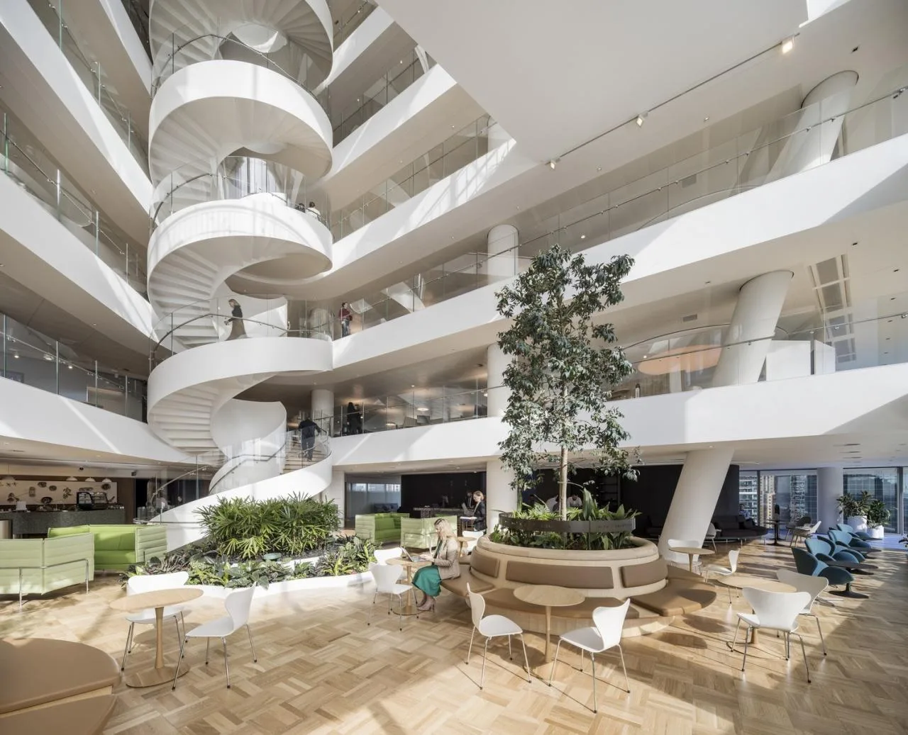 BIM architecture | First tower renovation in Quay Quarter, 'grafting' new floor slabs/3XN