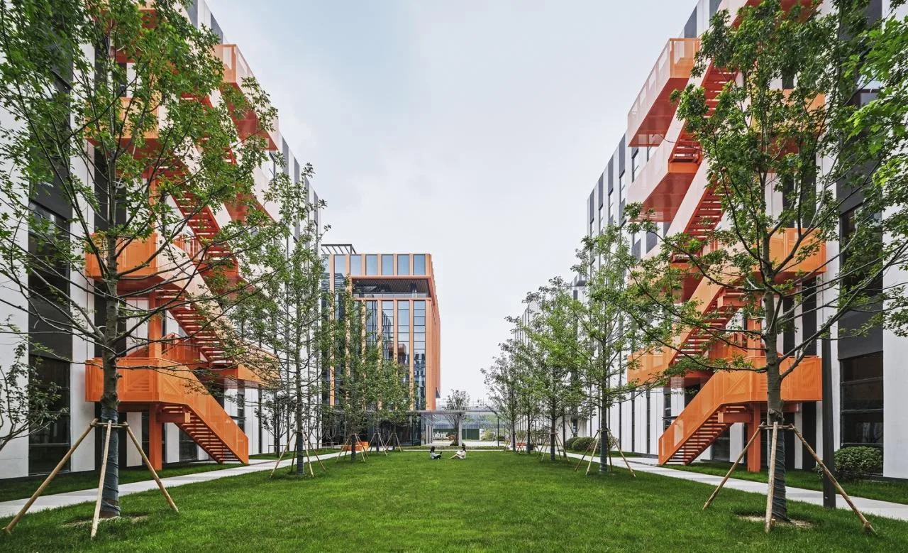 BIM architecture | Jumping colors x smiling curves, injecting vitality and emotion into park buildings: Suzhou Xinyang Industrial Park/FTA