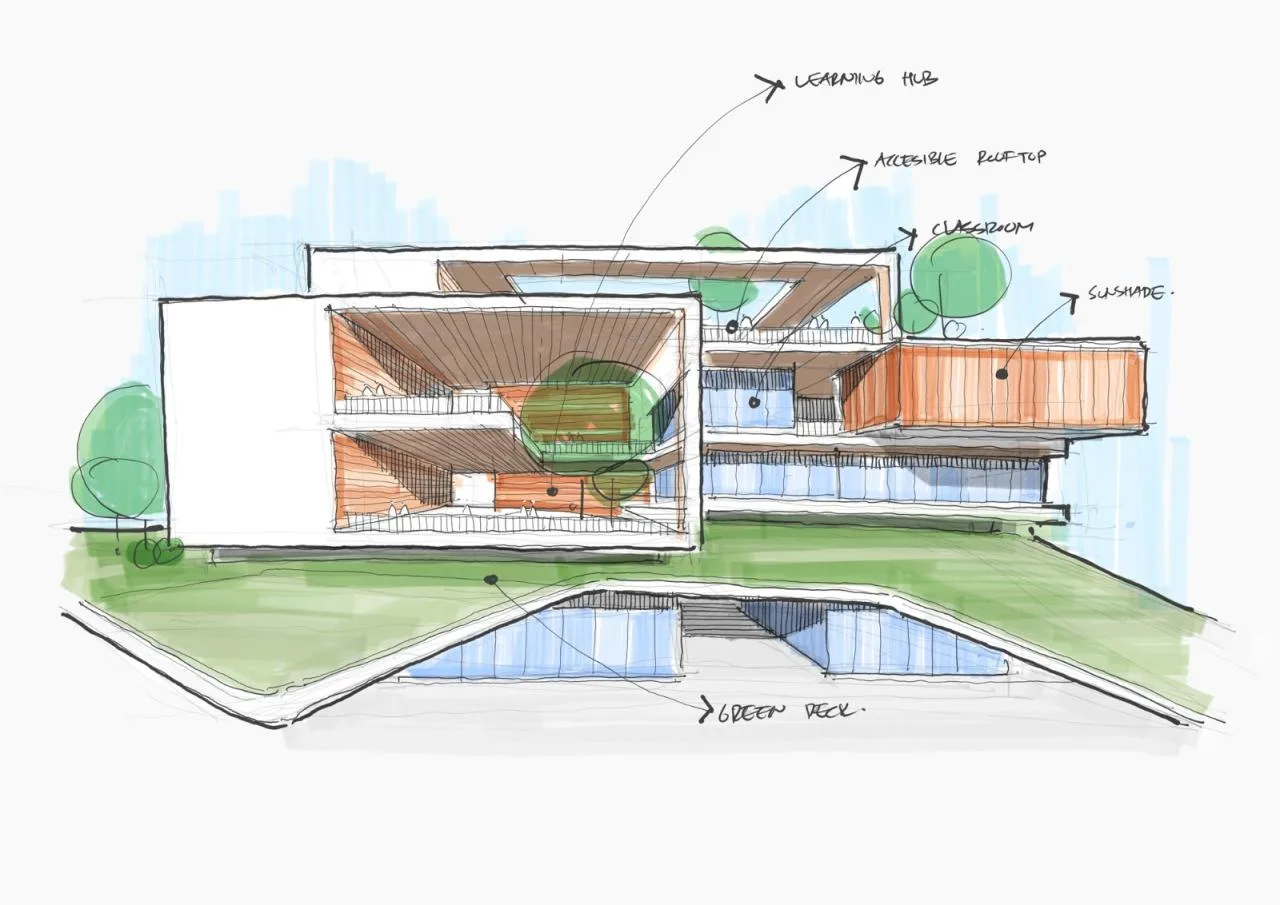 BIM Architecture | Embracing Childhood in the 'Green Wilderness Town' Original: Future Campus of Qianjiang New City in Hangzhou/10 Design