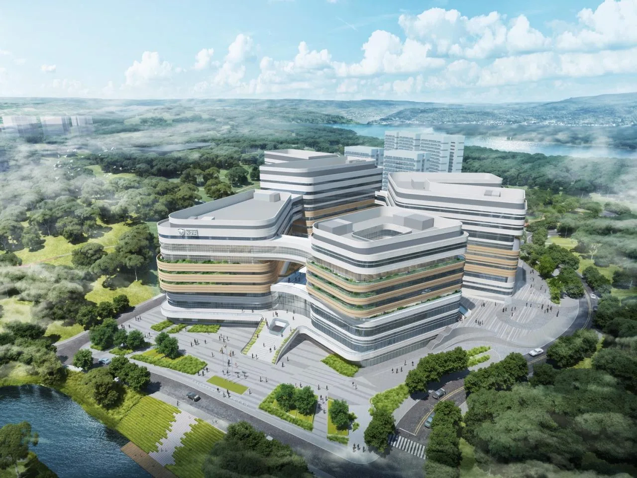 BIM Architecture | Shaping the Medical School Complex with Landscape Arteries: Southern University of Science and Technology School of Medicine and Southern University of Science and Technology Affiliated Hospital/Gabo Architectural Design Firm