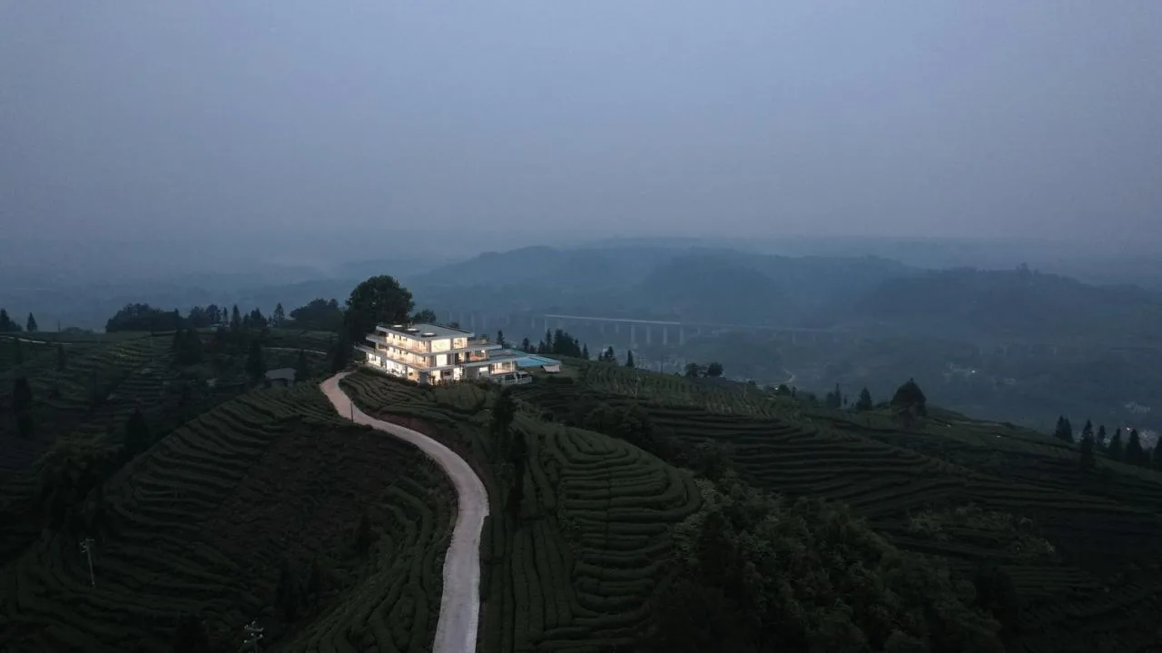 BIM Architecture | Yuntai Yueye: Floating Homestay/Iwakawa Architecture Design in Tea Fields