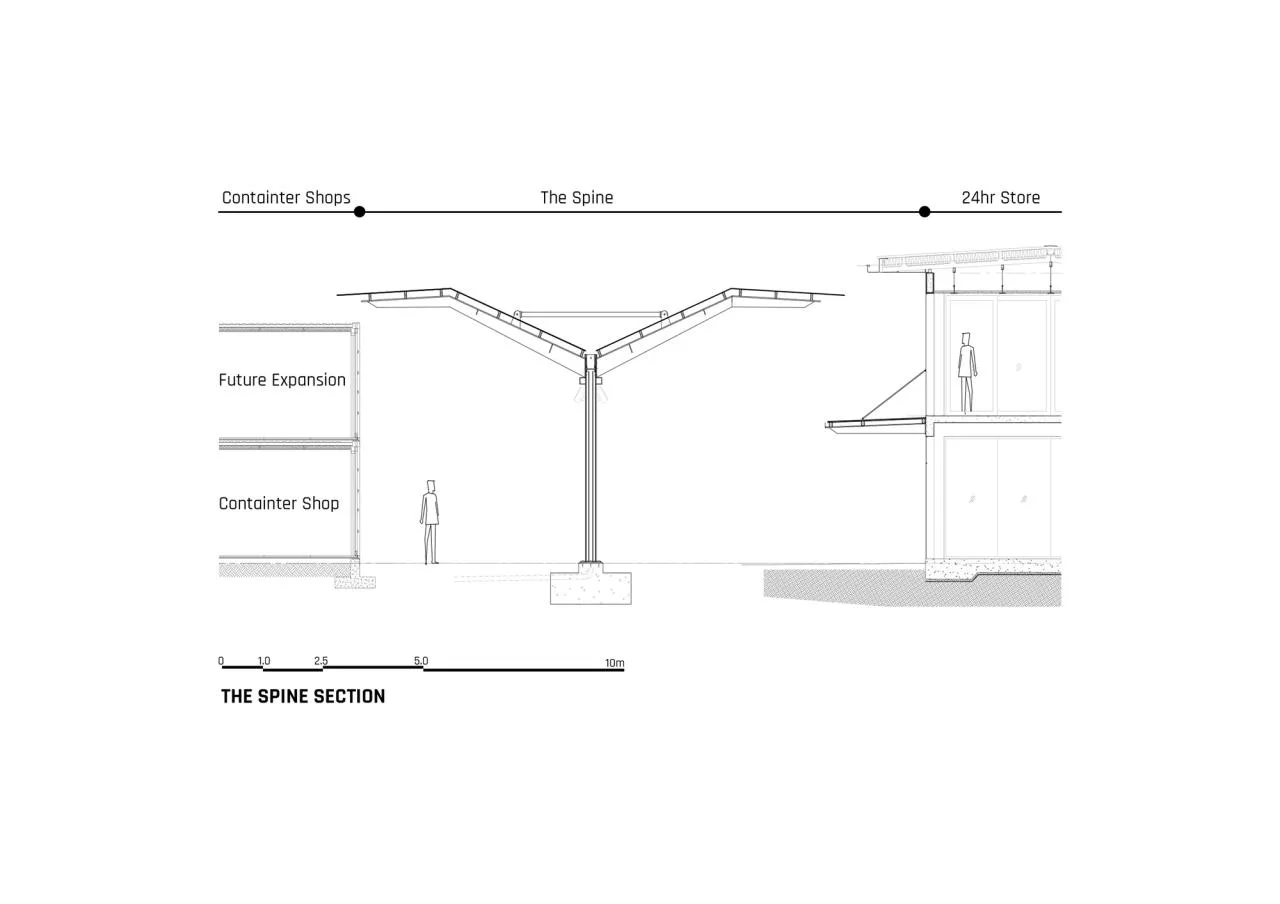 BIM Architecture | T-shaped Suspension, PJKita Community Center/DTLM Design Group
