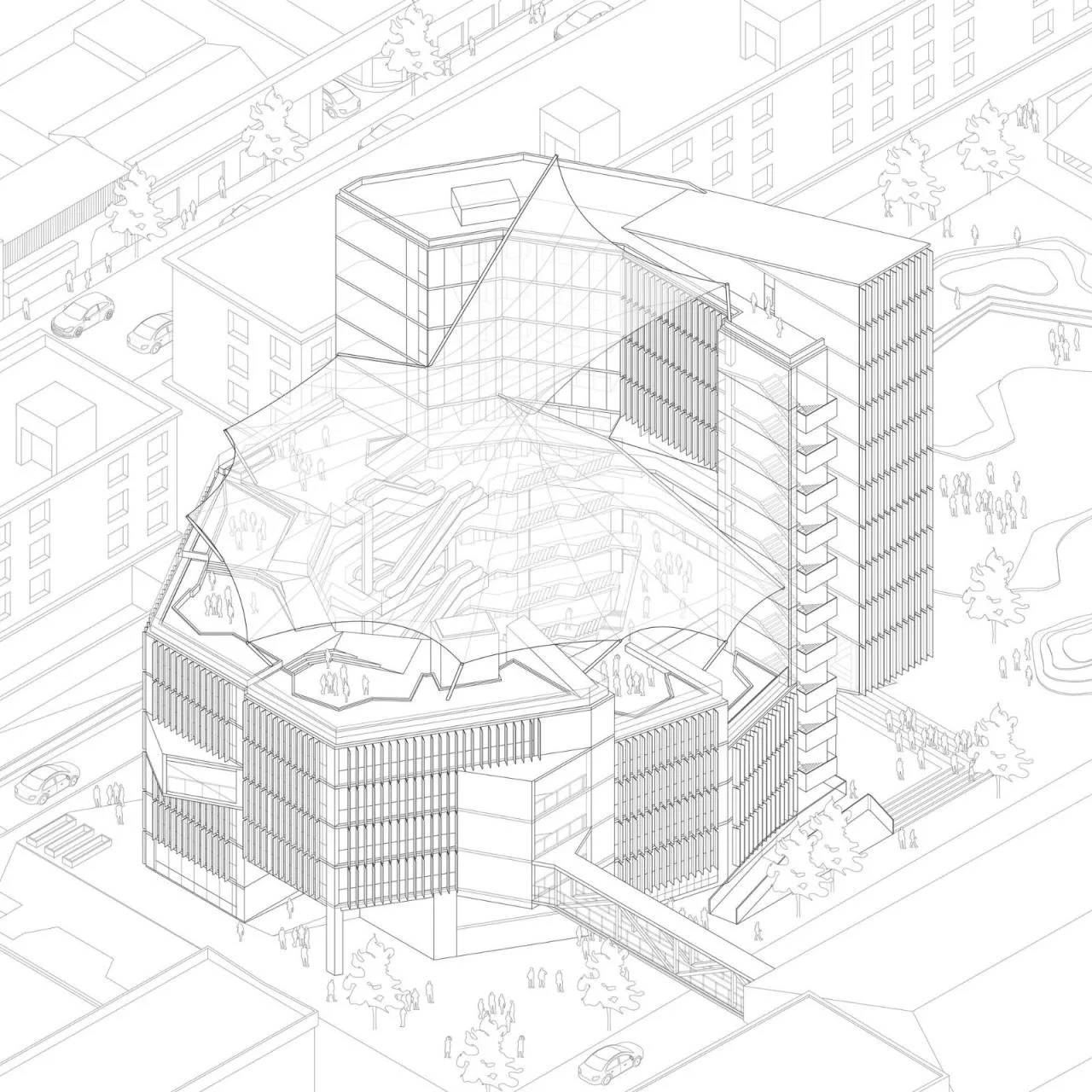 BIM Architecture | Staircase Walk, FAE/Marsino Arquitectura, School of Business and Economics, University of San Diego