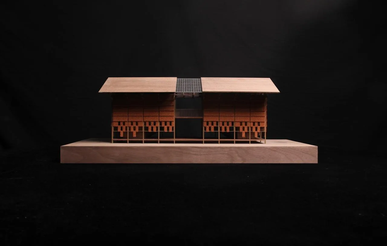 BIM Architecture | Brown Toilet Facing Flower Sea/Row Building