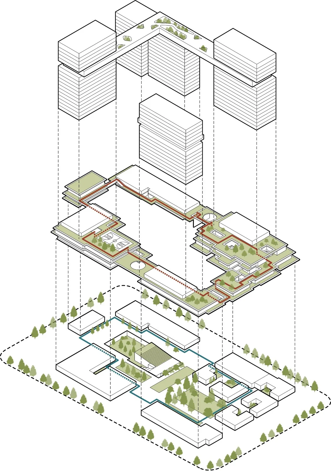 BIM Architecture | Xingyao Science and Technology Innovation City/Gad Design - Explosion Diagram