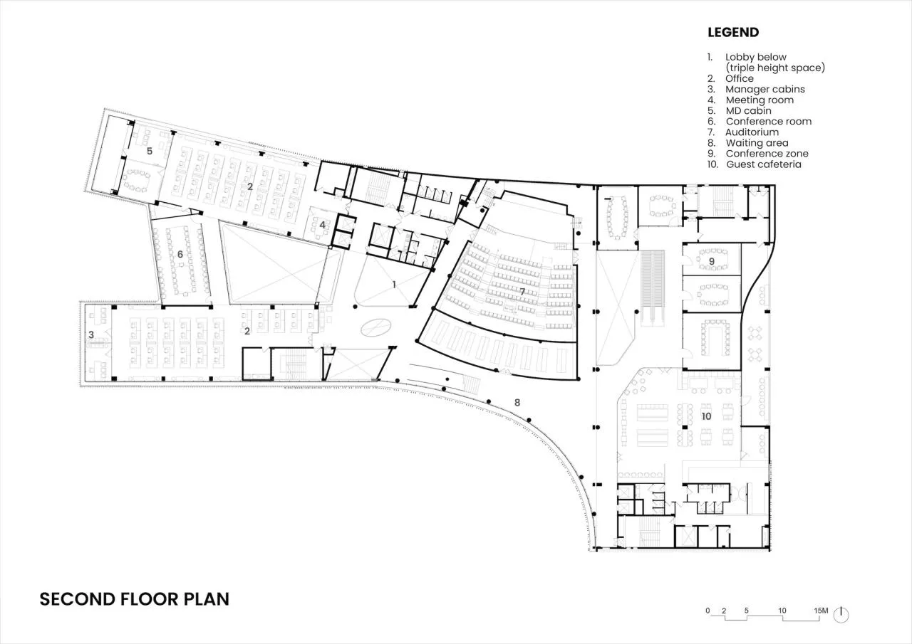 Second floor plan | BIM Architecture | Multi functional Experience Center/FHD India