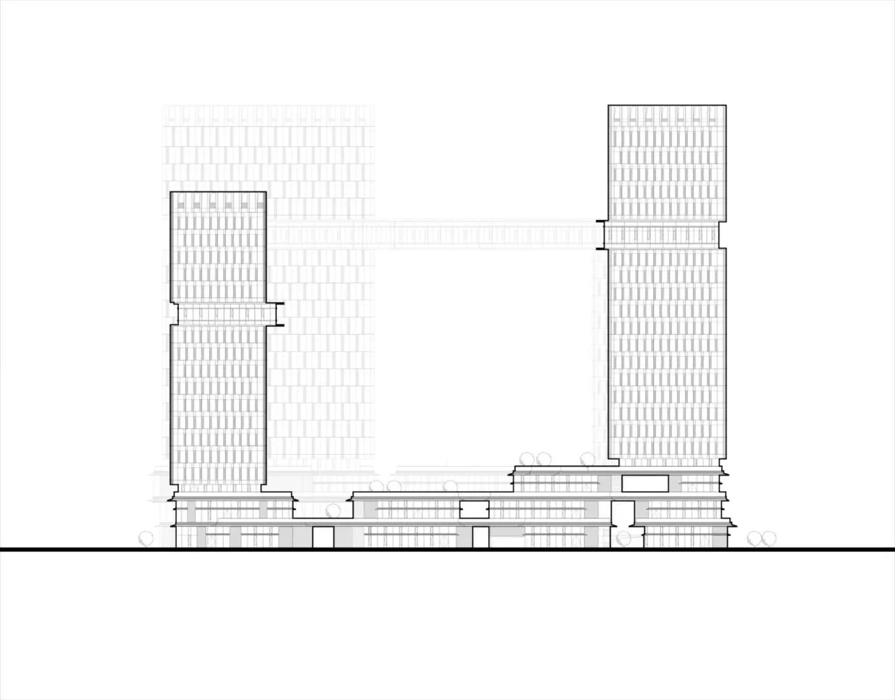 BIM Architecture | Xingyao Science and Technology Innovation City/Gad Design - Elevation Drawing