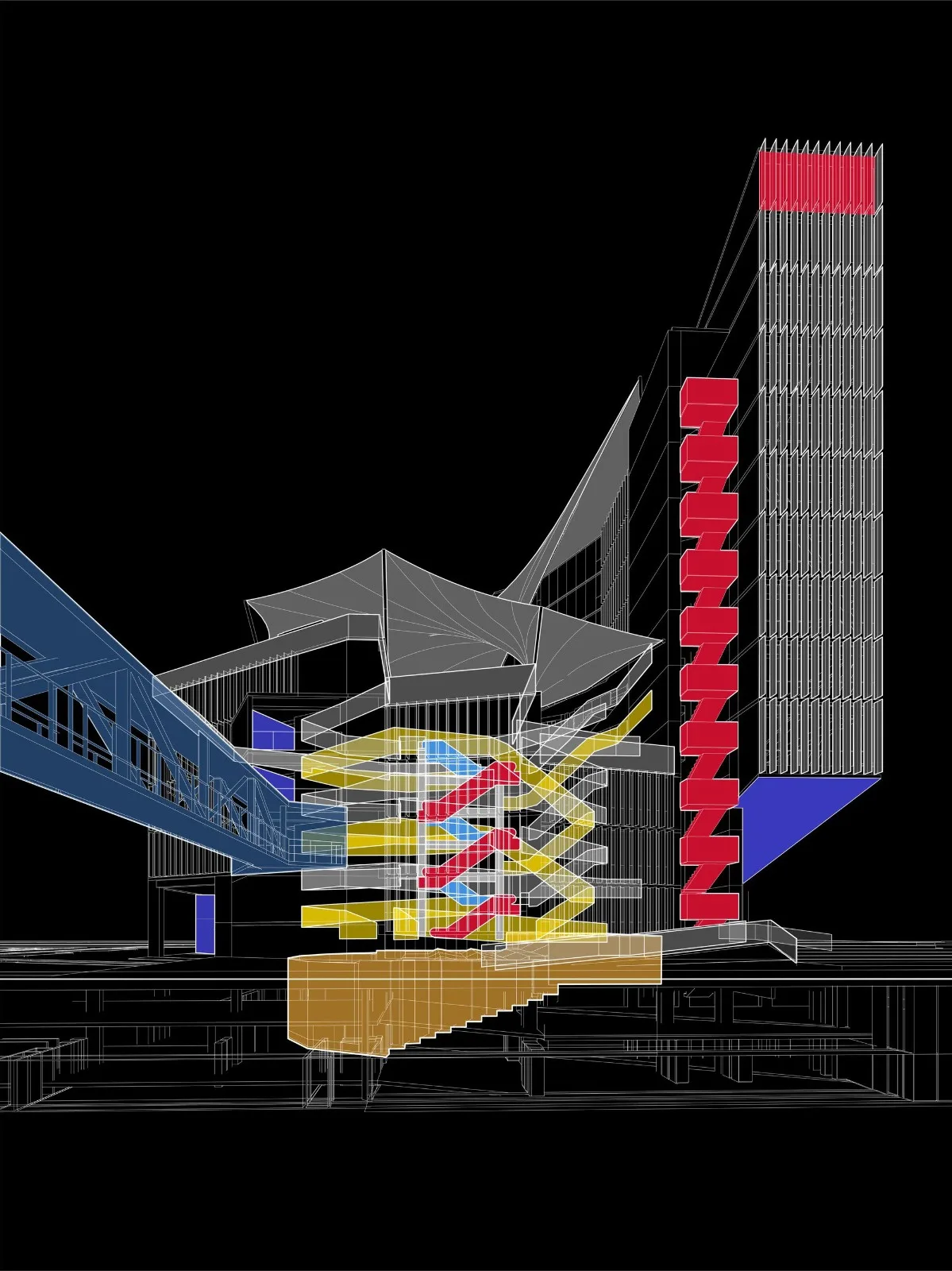 BIM Architecture | Staircase Walk, FAE/Marsino Arquitectura, School of Business and Economics, University of San Diego