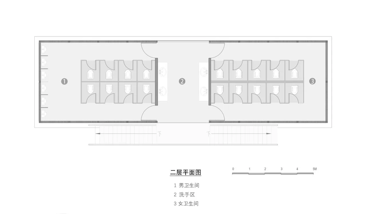 BIM Architecture | Brown Toilet Facing Flower Sea/Row Building