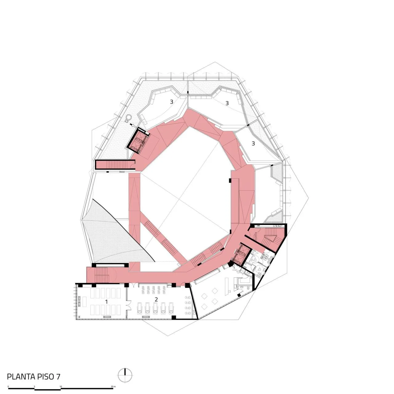 BIM Architecture | Staircase Walk, FAE/Marsino Arquitectura, School of Business and Economics, University of San Diego