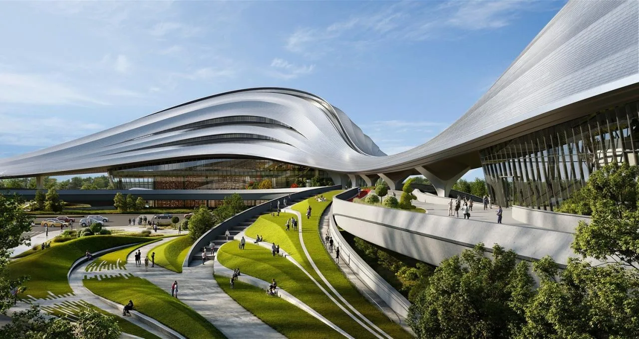 BIM Architecture | Carving Flowing Rivers with Digital Technology: Jinghe New City International Cultural and Art Center/Aoya Na
