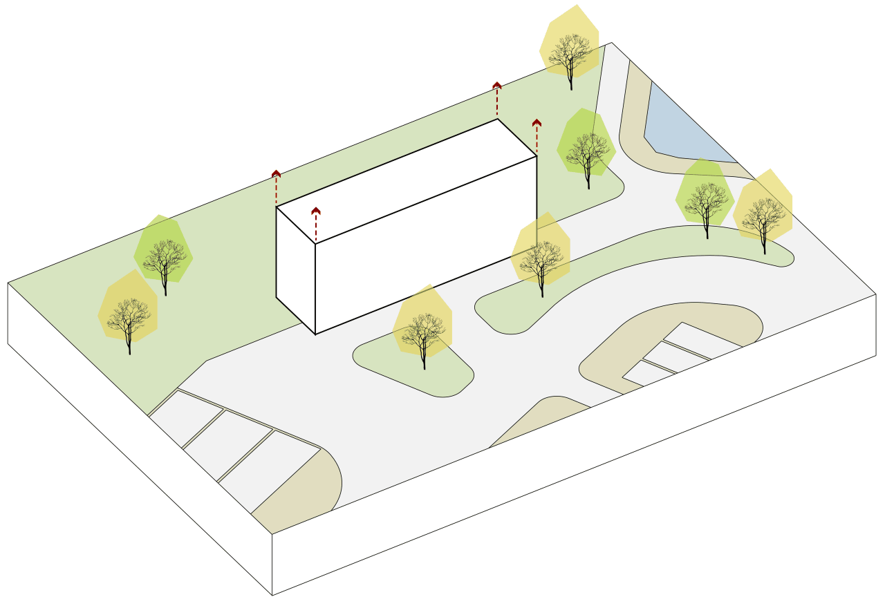BIM Architecture | Brown Toilet Facing Flower Sea/Row Building