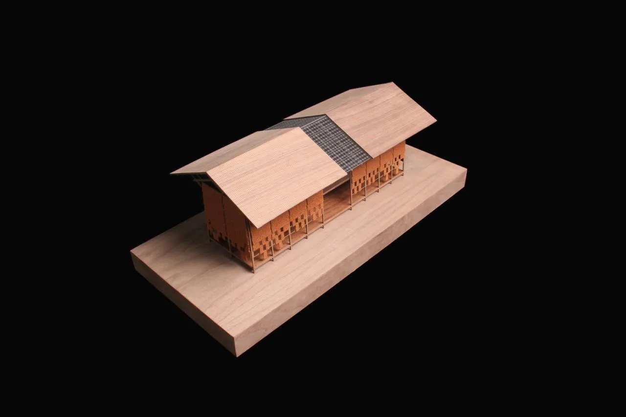 BIM Architecture | Brown Toilet Facing Flower Sea/Row Building