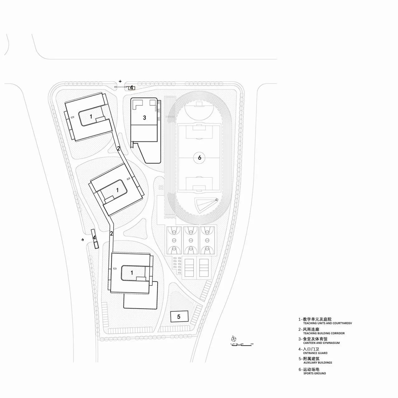 BIM Architecture | A Free and Ideal 'Garden Castle': Jinan Beikang Junior High School Education Architecture Complex/UA You'an Design