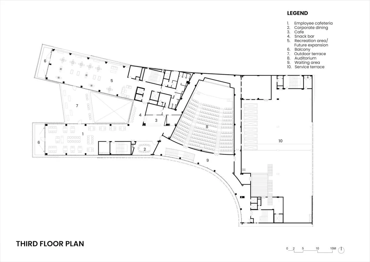 Third floor plan | BIM Architecture | Multi functional Experience Center/FHD India