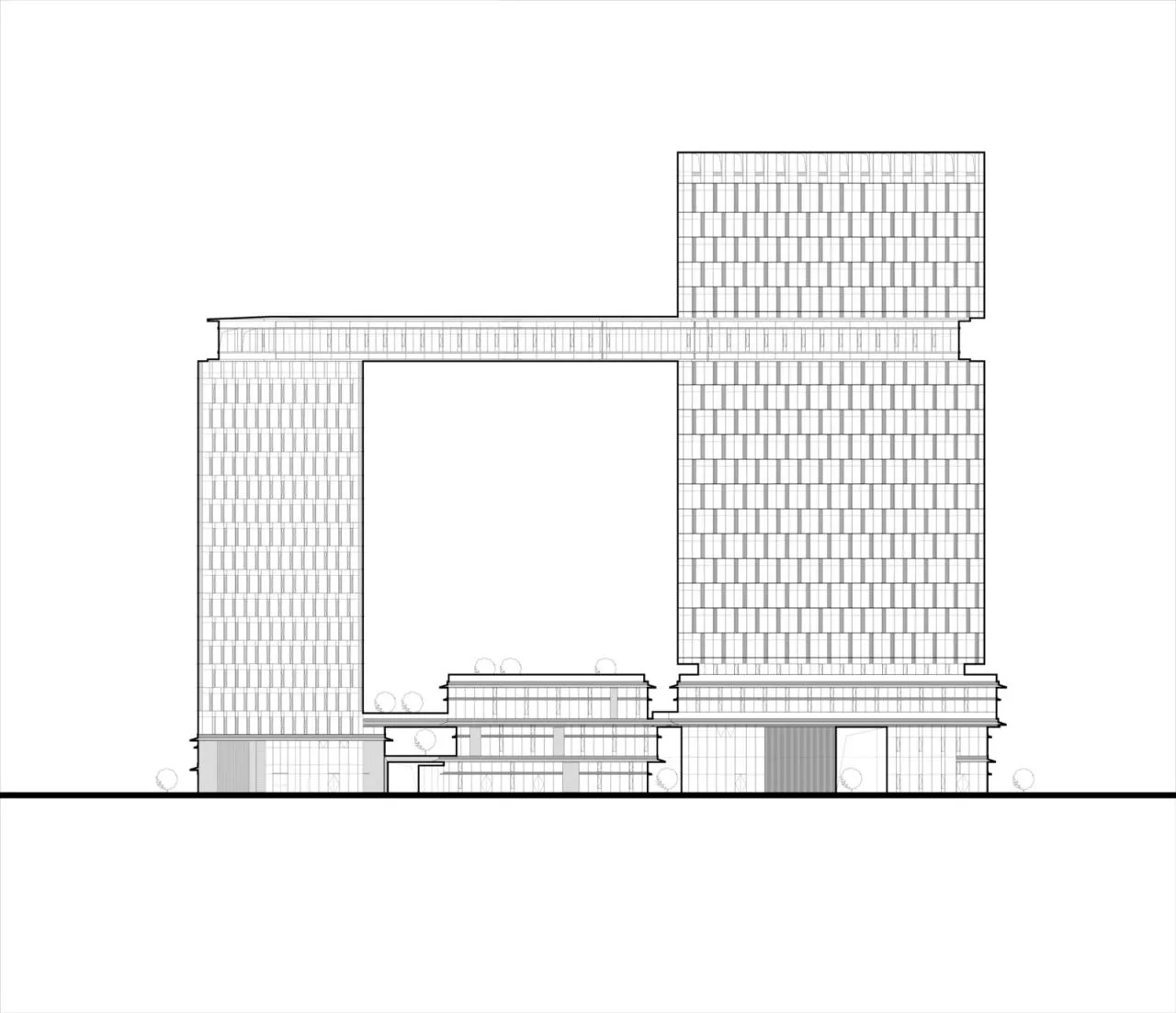 BIM Architecture | Xingyao Science and Technology Innovation City/Gad Design - Elevation Drawing