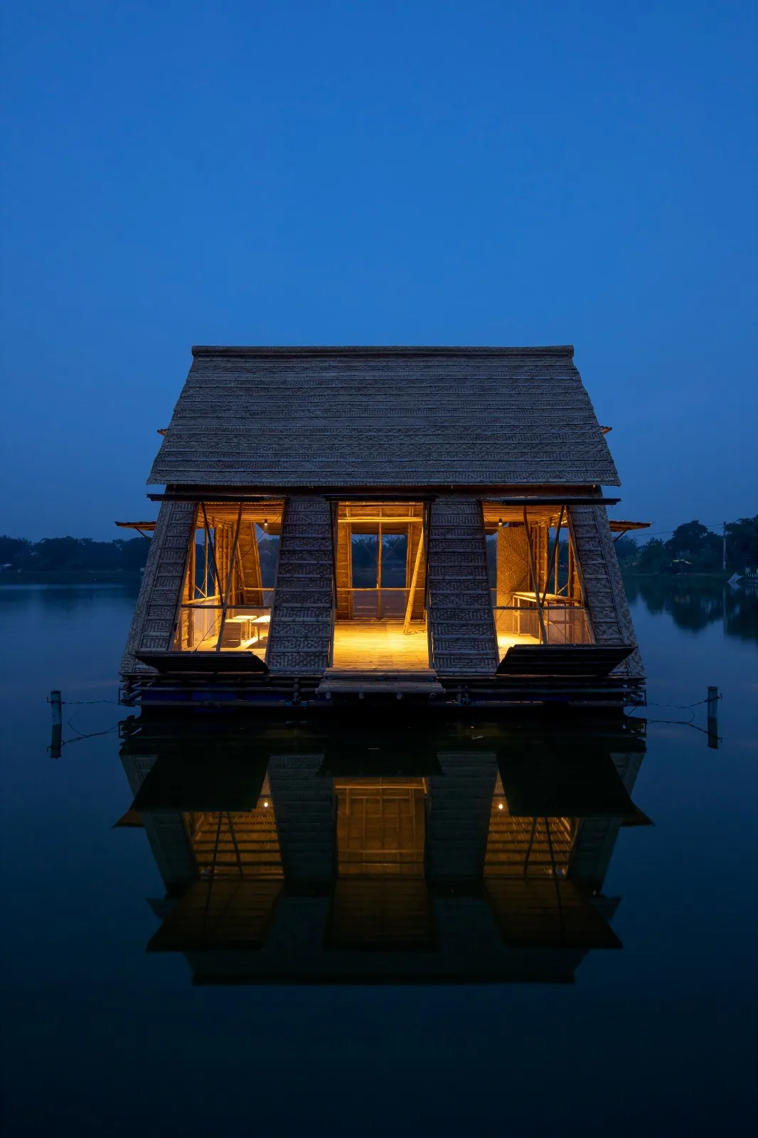 BIM Architecture | Adapting to Climate Change, Floating Bamboo Houses/H& P Architects