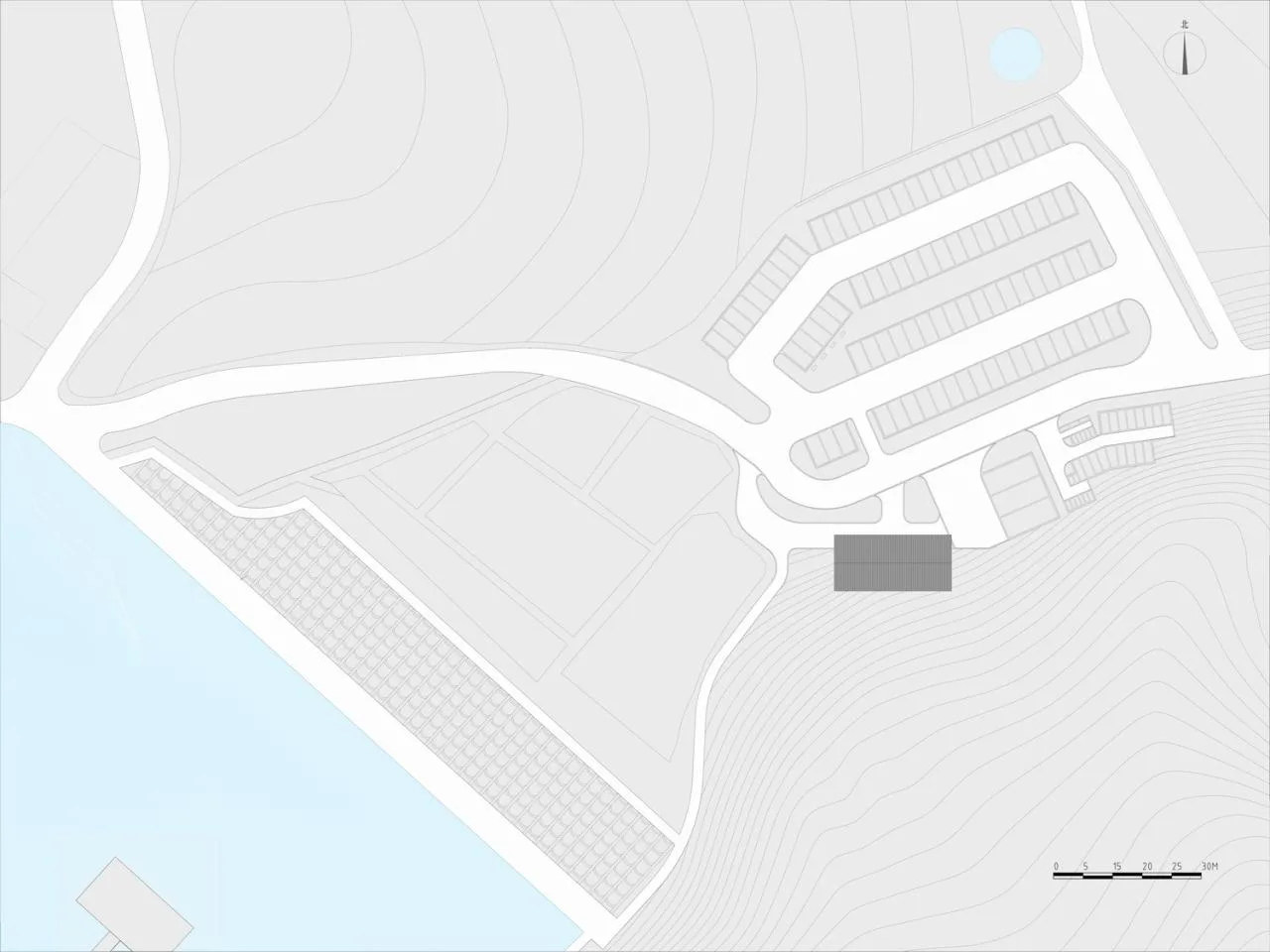 BIM Architecture | Brown Toilet Facing Flower Sea/Row Building