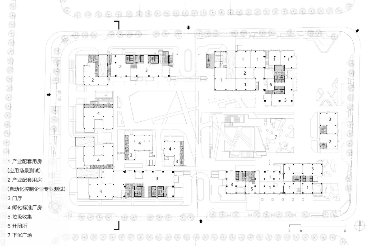 BIM Architecture | Xingyao Science and Technology Innovation City/Gad Design - First Floor Plan