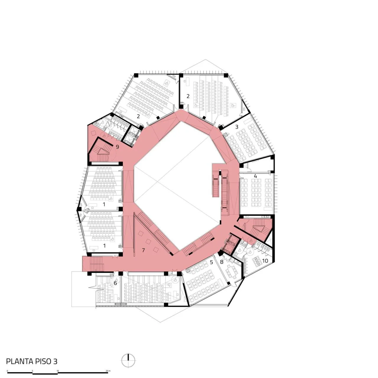BIM Architecture | Staircase Walk, FAE/Marsino Arquitectura, School of Business and Economics, University of San Diego
