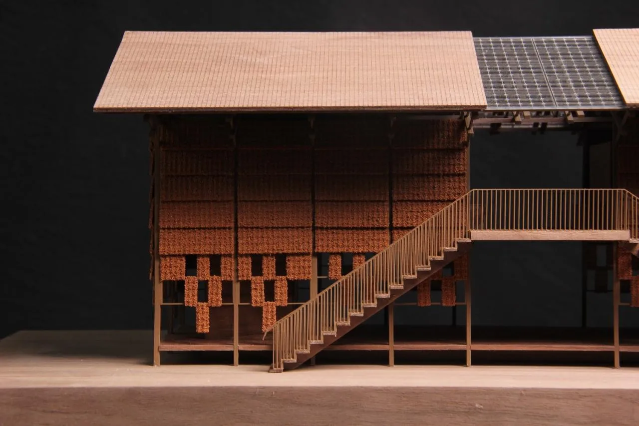 BIM Architecture | Brown Toilet Facing Flower Sea/Row Building