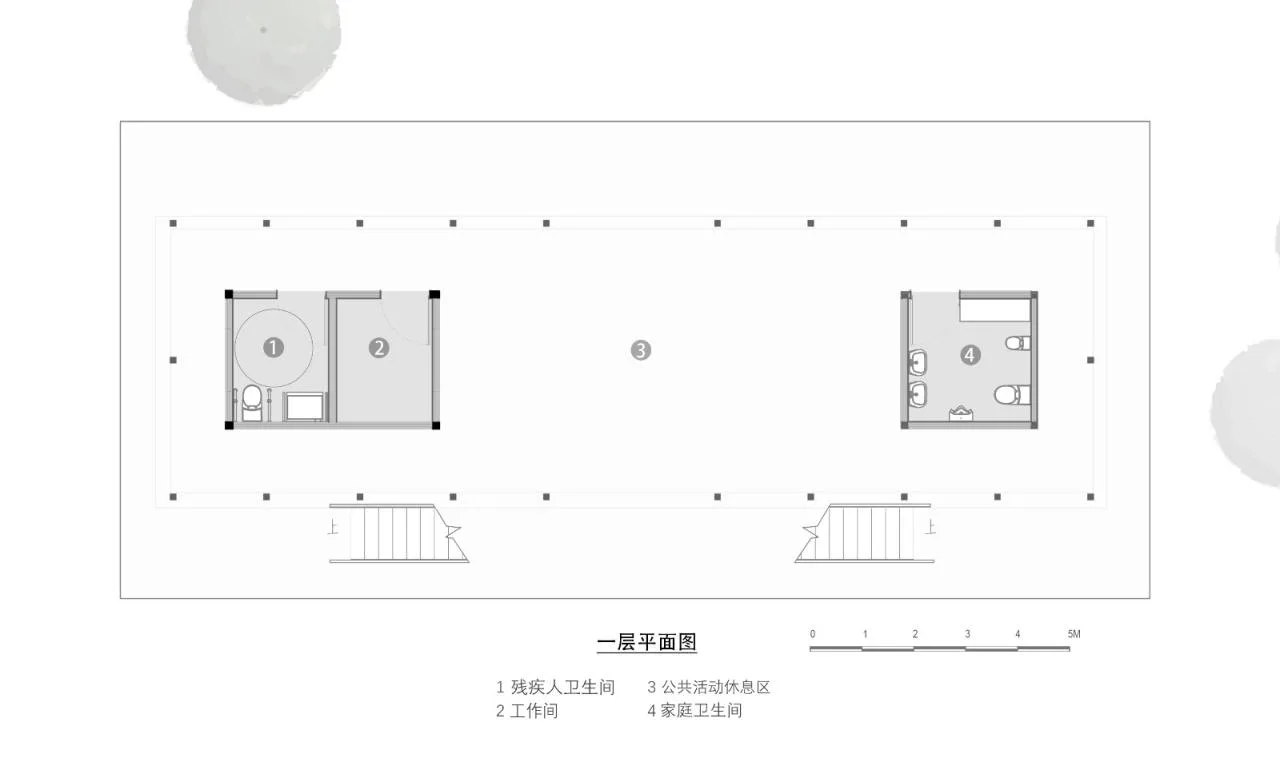 BIM Architecture | Brown Toilet Facing Flower Sea/Row Building