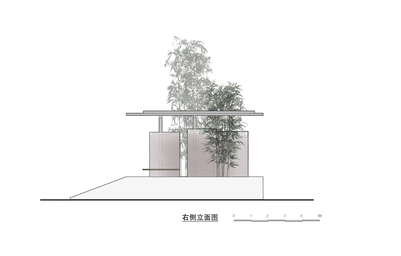 BIM Architecture | Bamboo Shadow Swinging Non Gender Public Restrooms: Anshi Roll Toilet/Row Building