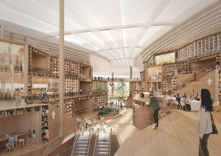BIM Architecture | MVRDV announces Wuhan Library's 'Staircase Book Platform'